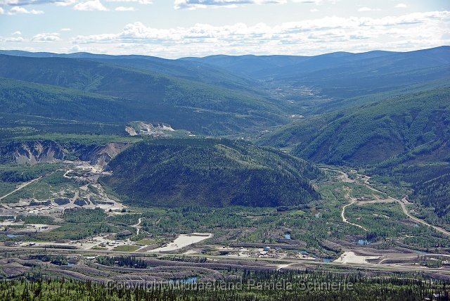IMGP6595.jpg - Dawson City, the Yukon: a view of the Klondike River and beyond from the Midnight Dome (a hill near Dawson)
