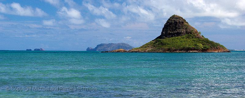 IMGP7461--4x10.jpg - Mokolii Island (aka Chinaman's Hat) in Kaneoho Bay on Oahau.